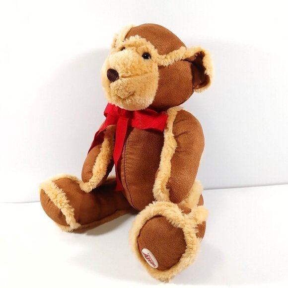Laurell's Attic Dan Dee Plush Collector's Choice Brown Suede Teddy Bear 11" - Picture 2 of 5